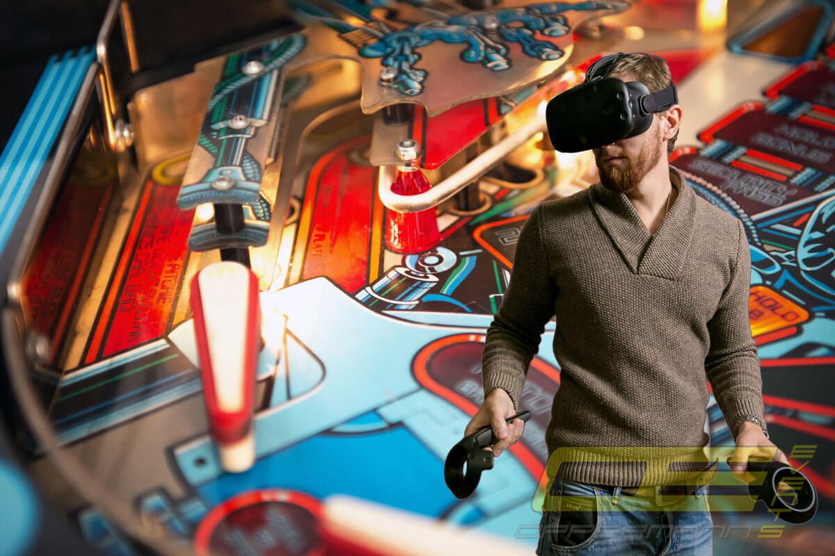 Mieten Sie mobile Virtual Reality Pinball Flipper Simulatoren für Ihr Event oder Messestand