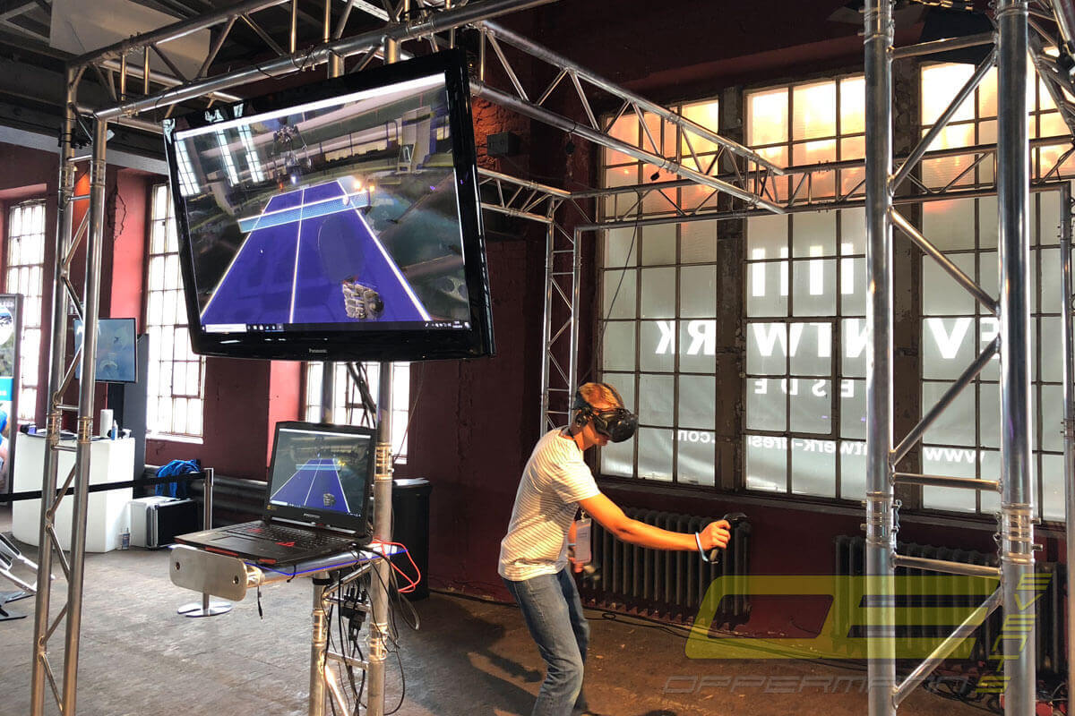 vr virtual reality tischtennis ping pong simulator mieten