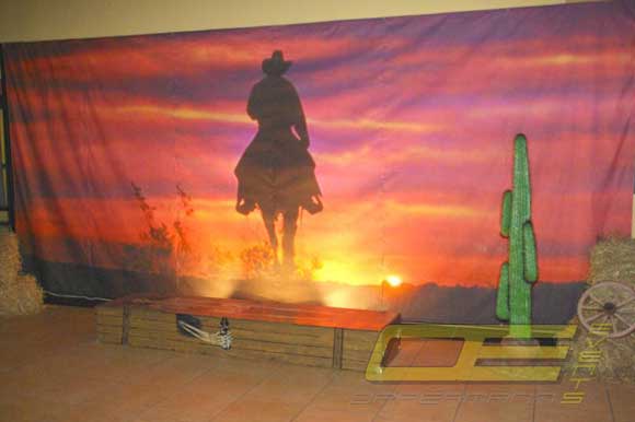 western dekoration vorhang cowboy