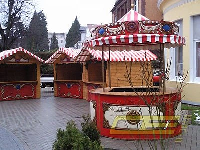 Mobile runde Bar Theke mieten – Nostalgisches Highlight für Events